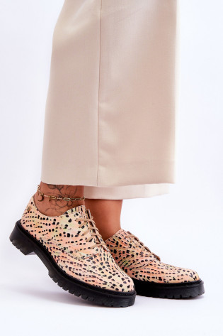 Moteriški odiniai brogues Oxfords Maciejka 04087-18 oranžinė ir juoda