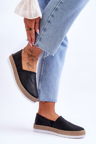 Eko odos Espadrilės Loafers Big Star LL276002 Juoda
