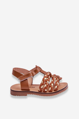 Vaikiški Velcro sandalai su juostelėmis Ruda Sammy