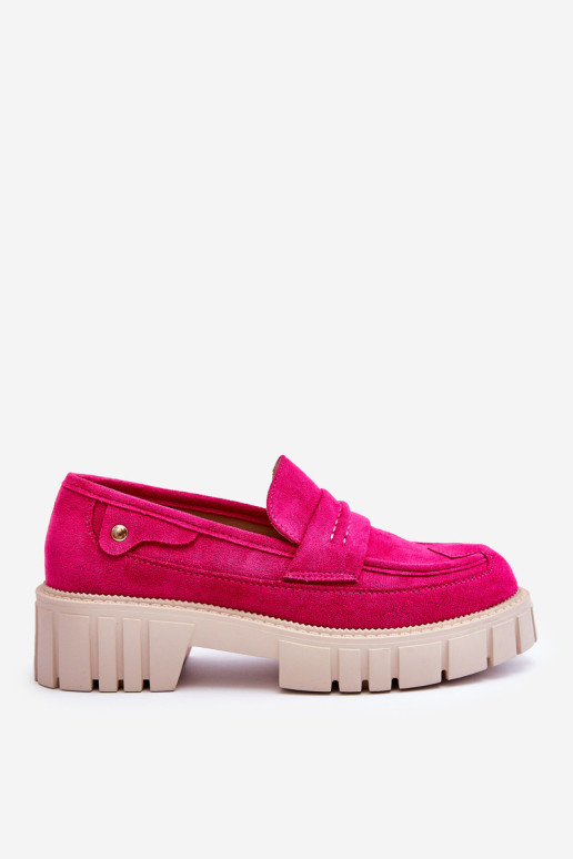 Moteriški zomšiniai užsegami batai Fuchsia Fiorell