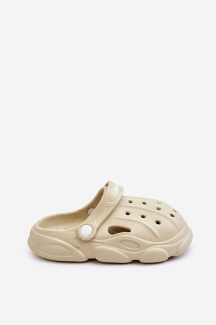 Vaikiškos putplasčio šlepetės Beige Debesuota