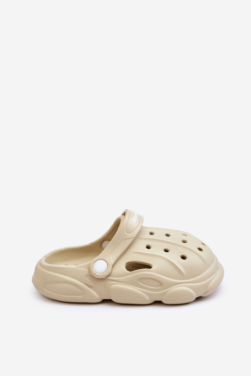 Vaikiškos putplasčio šlepetės Beige Debesuota