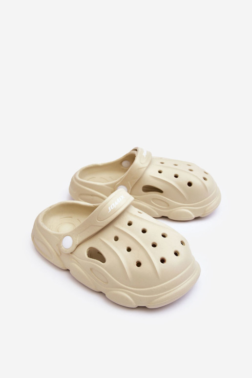 Vaikiškos putplasčio šlepetės Beige Debesuota