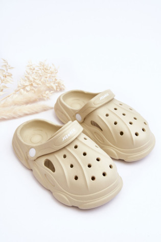 Vaikiškos putplasčio šlepetės Beige Debesuota