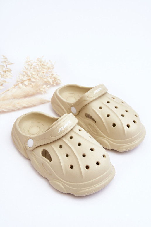 Vaikiškos putplasčio šlepetės Beige Debesuota