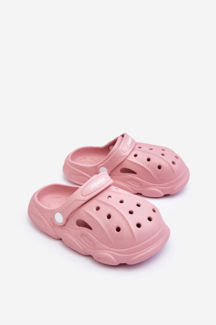 Vaikiškos porolono šlepetės Pink Debesuota 2