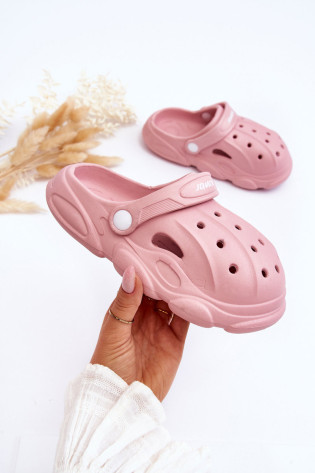 Vaikiškos porolono šlepetės Pink Debesuota