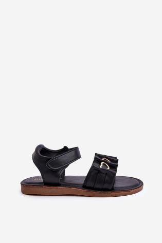 Vaikiški sandalai su Velcro širdelėmis Black Havana 2