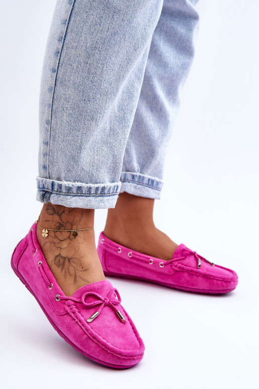 Moteriški zomšiniai mokasinai Pink Si Passione