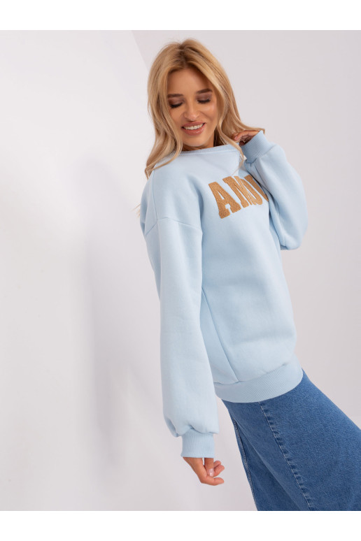 Megztinis, šviesiai mėlynas