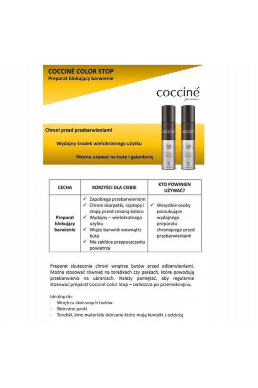 Coccine Color Stop batų dėmių prevencijos...