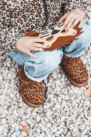Vaikiški šilti sniego batai Leopard Gooby