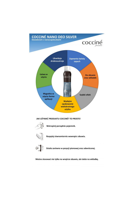 Coccine Nano Deo sidabrinis batų gaiviklis 75ml