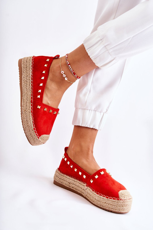 Raudonos espadrilės Red Laross moterims 2