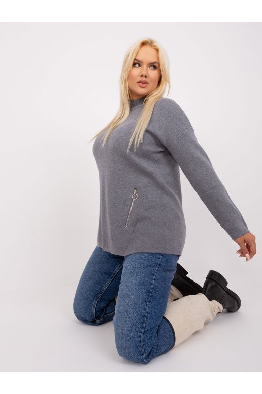 Pilkas moteriškas megztinis