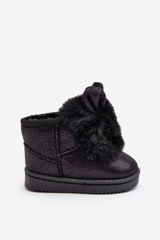 Vaikiški sniego batai, izoliuoti kailiu, Black Betty, su ausytėmis