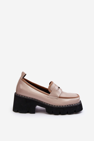 Moteriški odiniai mokasinai D&A MR870-32 smėlio spalvos