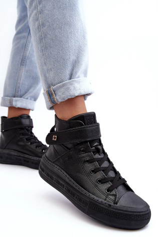 Moteriški izoliuoti sportbačiai ant Big Star Platform Black MM274008 2