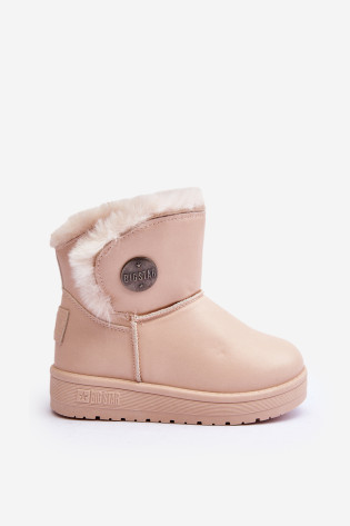 Vaikiški sniego batai, izoliuoti kailiu Beige Big Star MM374084