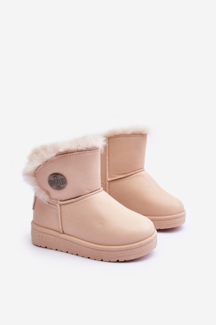 Vaikiški sniego batai, izoliuoti kailiu Beige Big Star MM374084 2