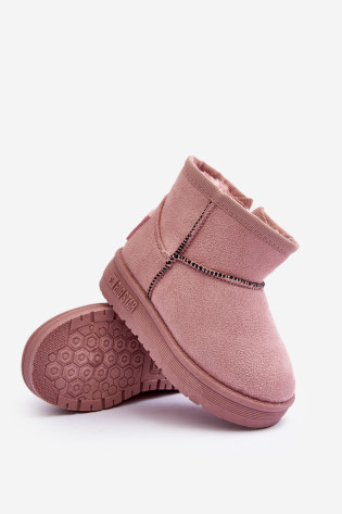 Vaikiški izoliuoti sniego batai su užtrauktuku Pink Big Star MM374101