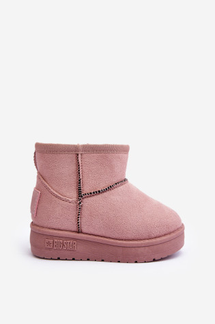 Vaikiški izoliuoti sniego batai su užtrauktuku Pink Big Star MM374101 2
