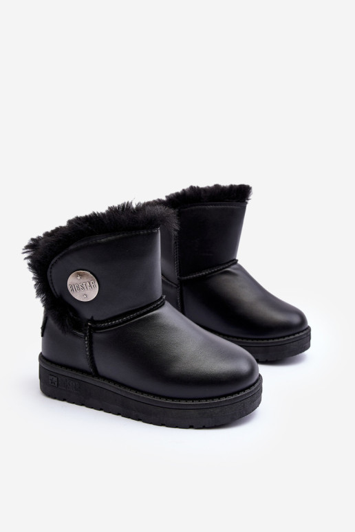Vaikiški sniego batai su kailiu pamušalu Black Big Star MM374082