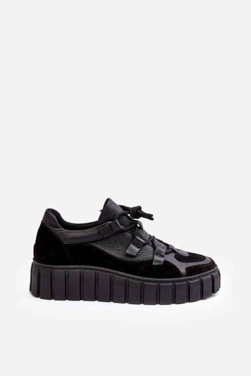 Moteriški odiniai sportiniai batai ant platformos M01/ 1 Zazoo Black