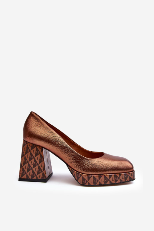 Odiniai aukštakulniai siurbliai Laura Messi 259/ 819-821 Copper