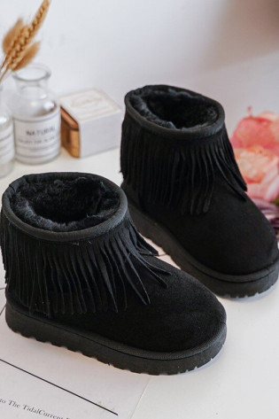 Apšiltinti vaikiški sniego batai su dekoratyviniais kutais, Black Nimia 2