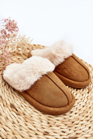 Vaikiškos šlepetės su kailiu Camel Befana