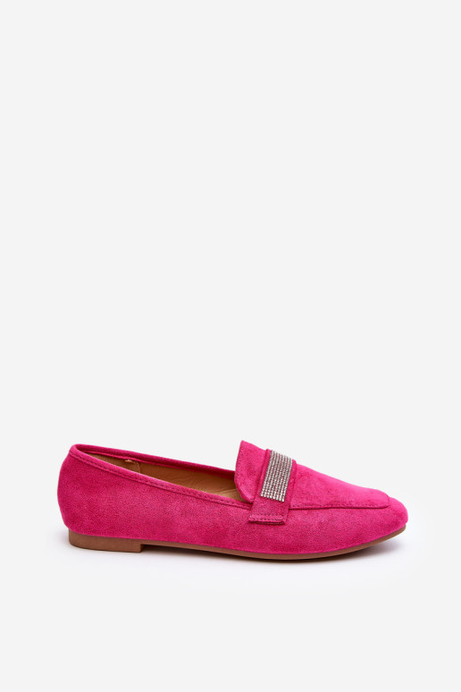 Moteriški mokasinai su kalnų krištolais Fuchsia Ralrika