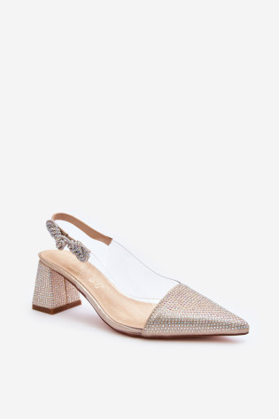 Elegantiški smailių pirštų siurbliai D&A MR91292-1 auksiniai