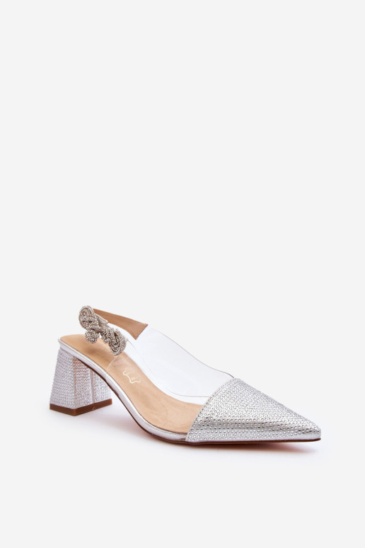 Elegantiški smailių pirštų siurbliai D&A MR91292-1 Sidabras