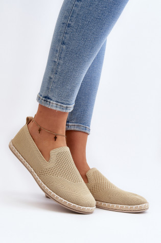 Beige Harmonie moteriškos užsegamos espadrilės