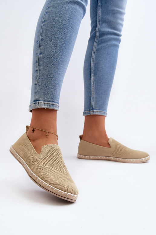 Beige Harmonie moteriškos užsegamos espadrilės