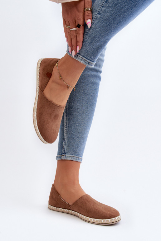 Moteriškos zomšos Espadrilles Brown Vulcano