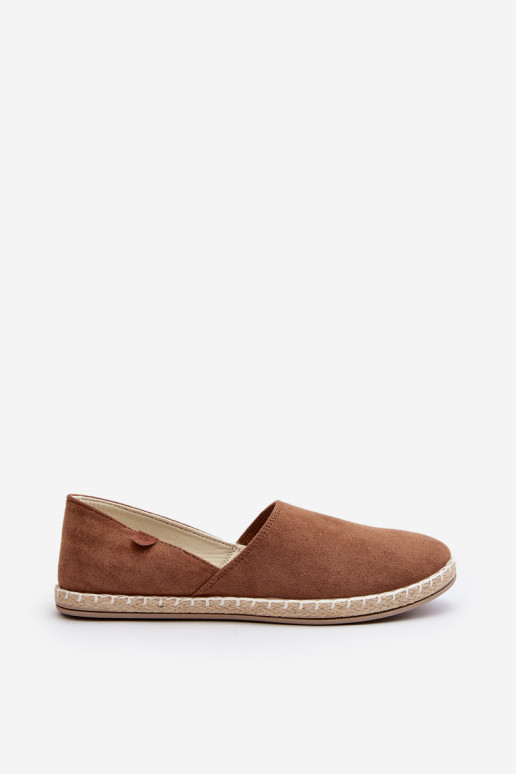 Moteriškos zomšos Espadrilles Brown Vulcano