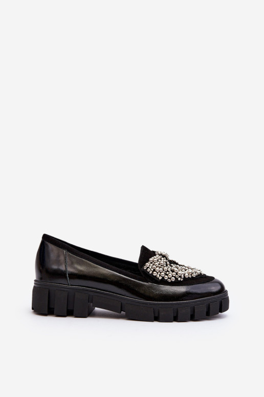 Moteriški lakuoti mokasinai Laura Messi 2785 Black