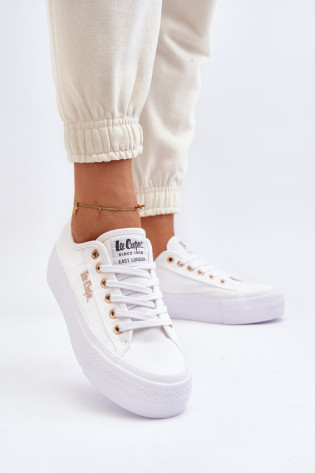 Moteriški sportbačiai su platforma Lee Cooper LCW-24-31-2725 balti
