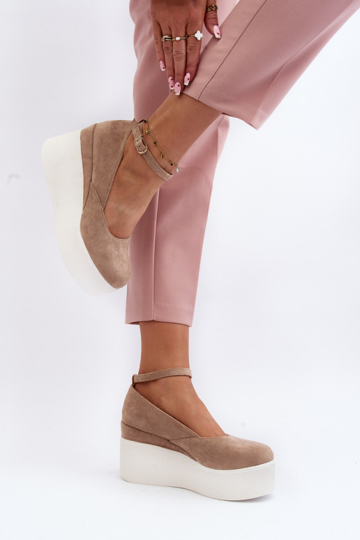 Moteriškos smėlio spalvos Malla Wedge Espadrilės