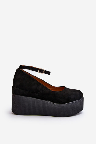 Moteriškos juodos Malla espadrilės ant pleišto