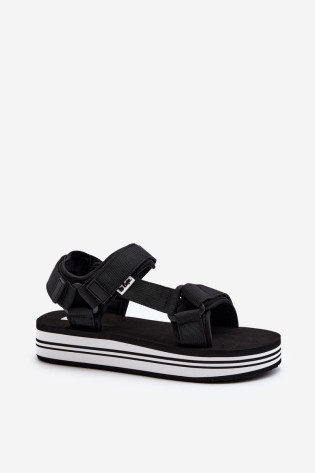 Moteriškos platforminės basutės Lee Cooper LCW-24-05-2753 juodos 2