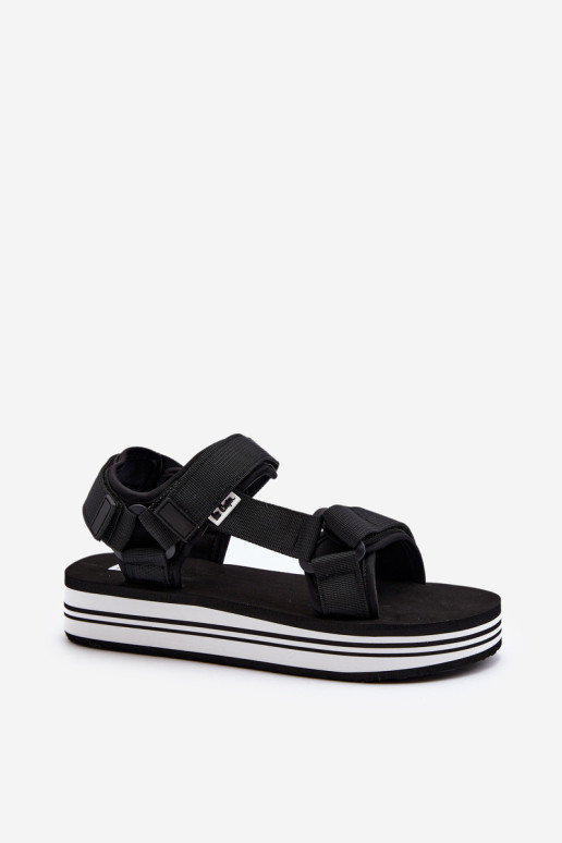 Moteriškos platforminės basutės Lee Cooper LCW-24-05-2753 juodos