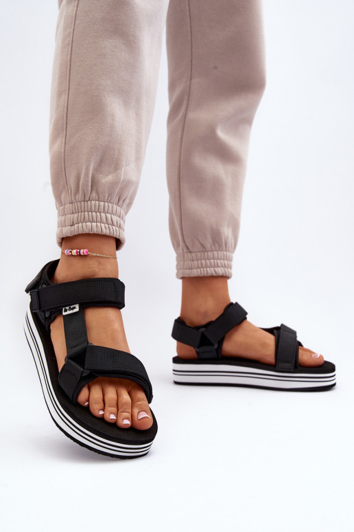 Moteriškos platforminės basutės Lee Cooper LCW-24-05-2753 juodos