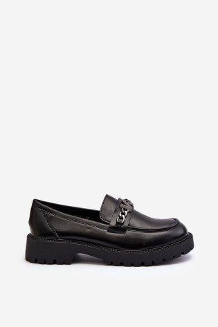Moteriški plokščiakulniai mokasinai Black Ezoma