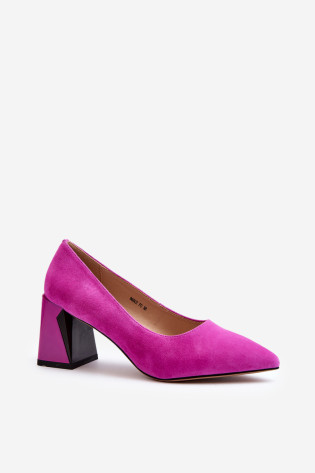 Fuchsia Alessyndra zomšiniai aukštakulniai siurbliai 2