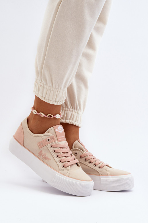 Lee Cooper LCW-24-31-2196 moteriški sportbačiai, smėlio spalvos