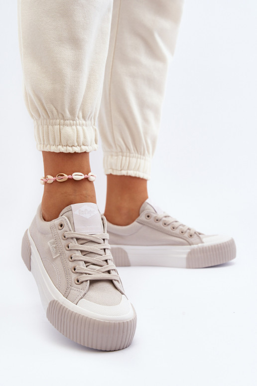 Moteriški sportbačiai su storu padu Lee Cooper LCW-24-31-2178 pilki