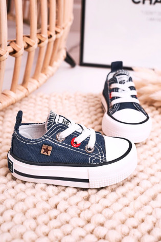 Vaikiški klasikiniai žemi sportbačiai BIG STAR HH374195 Navy 2